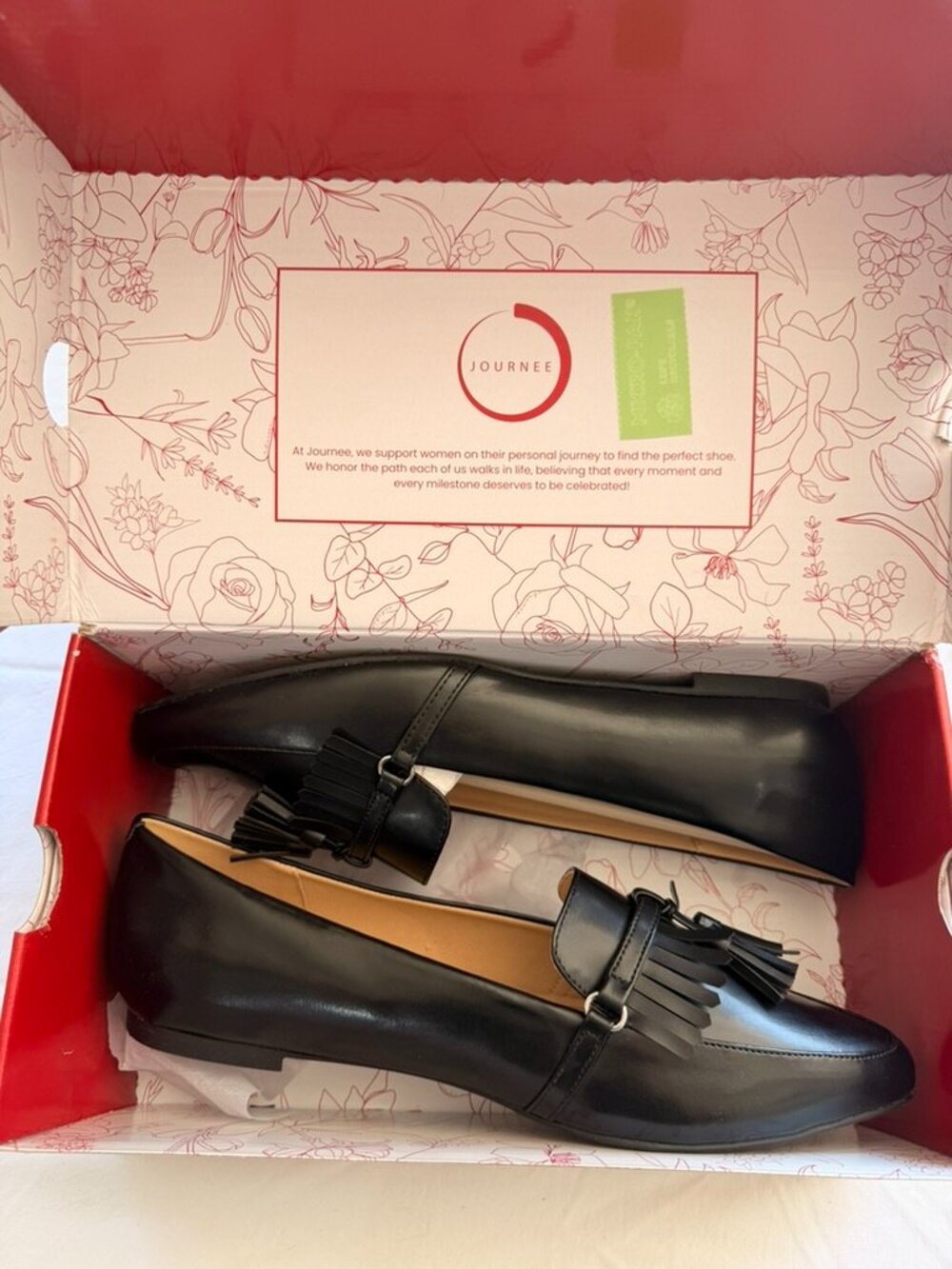 Journee Collection Black Kiltie Loafers | Size 9.5 | New With Tags - Picture 3 of 3